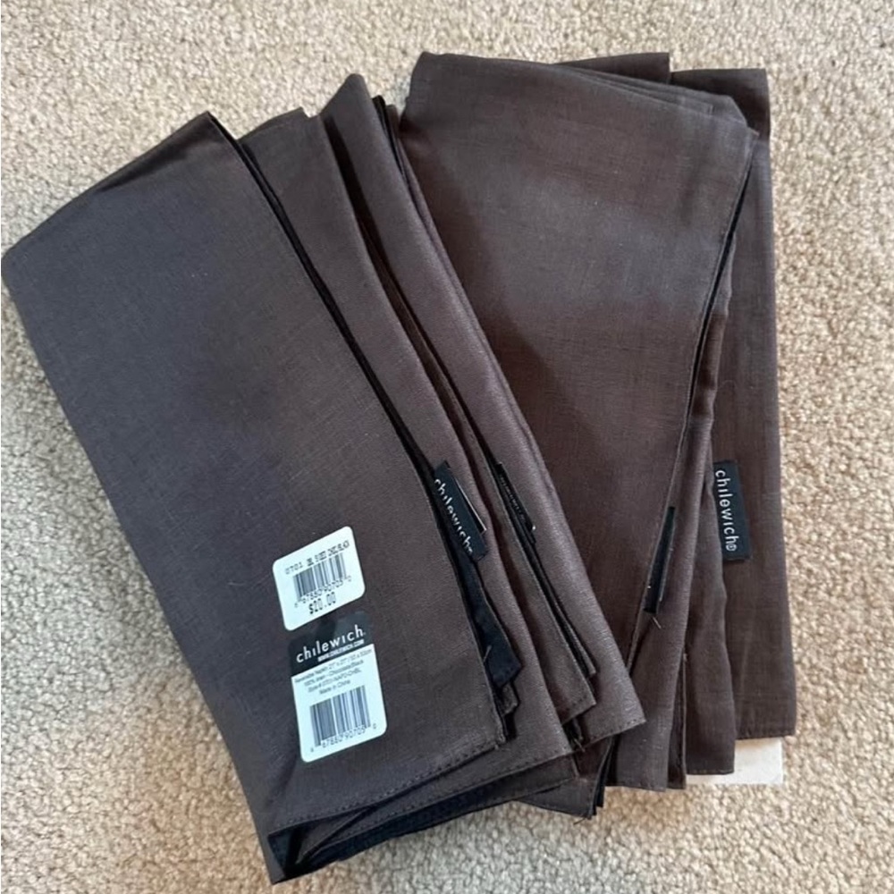 NWT Chilewich Brown Table Napkins (7)